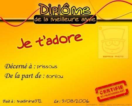 diplome de ma meilleure amie